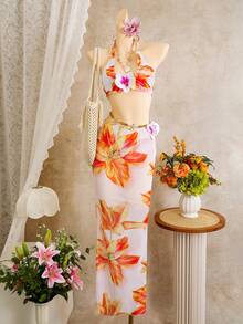 2026新款女士三件式沙滩比基尼泳装 | 时尚、性感、优雅 - 夏季海滩度假必备 - 彩色 - 查看 4