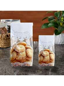 50 قطعة من الأكياس الشفافة للاستخدام المنزلي، مناسبة للكوكيز والحلويات والحلويات، أكياس ذاتية الإغلاق بمقاس 9.05 بوصة في 3.34 بوصة. - متعدد الألوان - مشاهدة 2