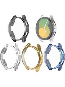 5 Piezas Funda Compatible con Samsung Galaxy Watch 5/Watch 4 40mm, Resistente a Rayones TPU Protector de Pantalla, Cobertura Completa, Alta Claridad, Suave Shell Edge Frame,38913269 - Multicolor - Ver 1