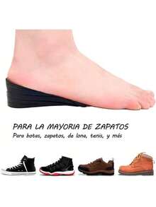 EstiloTendenciaPlantillas De Aumento De Altura De Dos Capas - Ajustable De 3Cm A 5Cm - Un Par - Comodas - Para Aumentar Altura - Inserciones De Elevacion - Transpirables - Para Hombres Y MujeresCalidad PremiumVersióN Mejorada - 1 - Ver 3