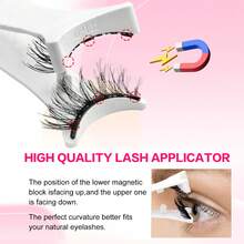 Waloshow 一盒两对CC卷翘磁性假睫毛套装，包含可重复使用的睫毛夹、两支眉刷，无需胶水，柔软蓬松的仿貂毛假睫毛，适合日常妆容，自然美妆工具，混合设计的3D浓密假睫毛条，打造迷人提拉眼妆，适合日常佩戴、工作、学习、旅行、派对等场合，是送给女性的绝佳礼物，也是一份贴心的圣诞礼物。 - 自然纖長款 - 查看 9