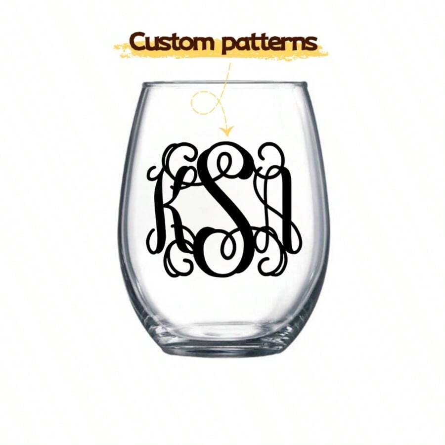 1pc 550ml/18.6oz Personalized Custom Glass Egg-Shaped Whiskey Glass, Customized With English Letter Pattern, Suitable For Christmas, Valentine's Day, Thanksgiving Gathering, Team Dinner, Christmas Supplies And Summer Holiday Celebration, Perfect For Valentine's Day And Thanksgiving - White - View 1