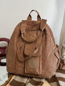 peach tree 大容量休闲背包，适合妈妈、旅行、装笔记本电脑、情侣使用，纯色设计，功能齐全，容量大，多口袋，便携，假日必备，旅行、运动、上学、商务，电脑背包，礼物，返校季，大学，万圣节，圣诞节，尖叫包，女士背包，冬季，圣诞礼物，旅行包，桃树图案