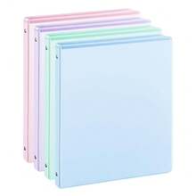 0.5'' 3-Ring-Binder With Pockets, 100 Sheets Capacity, 1/2 Inch Binders Fits 11\ X 8.5\ US Letter Size, Assorted 4 Pastel Colors - Ideal For Schoolsss, Office, And Home Use (0.5 Inch) - 0.5inch - View 1