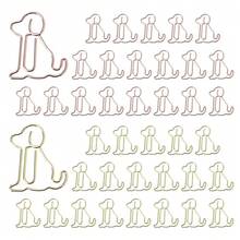 OWLFAVO 40pcs Puppy Dog Shape Paper Clips With Clear Box, Rose Gold And Yellow Gold, Funny Cute Paperclips Bookmarks Planner Clips For Fun Office Supplies Schoolsss Gifts Wedding Decoration - Puppy40pcs - Xem 1