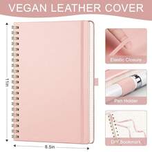 Graph Paper Notebook - Spiral Notebook 8.5\ X 11\, A4 Large Hardcover Leather Journal Grid Notebook, 100 Gsm Thick Graph Paper,Journals For Schoolsss Writing Graphing Engineering Math, Rose Gold - A4-graphA4Graph - View 5