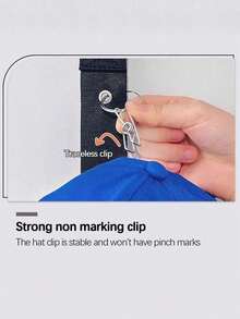 1pc Storage Multifunctional Bedroom Object Hanging Wall Behind The Door, Foyer Wardrobe Clip Baseball Cap Storage Hook Rack Hanging Hat Storage Hook Rack Hanging Hat/Clothes/Accessories/Scarves/Handkerchiefs Easy To Carry When Traveling And Going Out - Multicolor - View 10