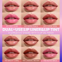 Lip Stain Face Mask, Wipe-Off Lip Tint, Waterproof, Non-Smudge, High Color Payoff, Long-Lasting Lip Tint Peel-Off Makeup, Matte Finish, All-Day Wear - 6 màu - Xem 2