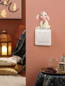 1个可爱树脂绵羊开关贴纸，适合斋月、宰牲节家居墙面装饰、房间装饰、节日派对 - 彩色 - 查看 8