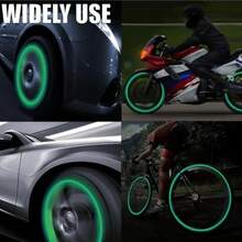 4/8PCS Fluorescent Tire Valve Stem Caps - Glow In The Dark Tire Valve Caps, Luminous Car Tire Air Cap Universal Fit For Cars, Trucks, Motorcycles, Bikes & Bicycles (Green) - 4pcs - View 5