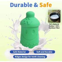 Treat Dispensing Chew Rubber Natural Fiber Interactive Fun Puzzle Toys Small Medium Dogs Puppy Slow Feeder Toys Teething Traning Playing Green - màu xanh lá - Xem 5