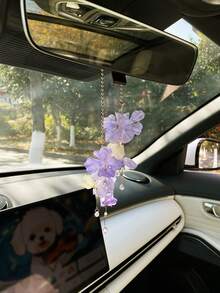 汽车挂饰，创意汽车后视镜吊坠装饰，汽车内饰花流苏挂件 - A - 查看 1