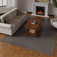 SALLOUS Chair Mat For Hard Floors 60" X 75" - Office Chair Mat For Hardwood Floors, Heavy Duty Vinyl Floor Mat For Under Table, Floor Protector Desk Mat For Home Office (Dark Gray Fabric-Texture) - 灰色(適用於硬地板) - 查看 2