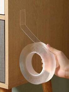 1 Roll Of Nano Gel Adhesive Tape, Transparent Removable & Reusable Double Sided Mounting Tape, No Residue Washable Strong Grip For Wall Decor, Bathroom Accessories, Kitchen Items, And Office Organization, Ideal For Renters, Home Organizers, And Damage-Free Installation On Smooth Surfaces (Limit 1 Per Order) - 方形 - 查看 12