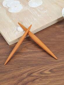 1pc Beige Multifunctional Wooden Rolling Pin, Suitable For Baking, Dumplings, Noodles, Etc. - Multicolor - View 7
