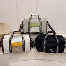 1pc Unisex Multi-Function Travel Bag Large Capacity With Wet & Dry Separation Compartment Removable & Adjustable Shoulder Strap Suitable For Travel Vacation Sports Fitness Business Trip Commuting - Multicolor - View 2