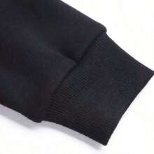 Una sudadera con capucha cálida con diseños creativos y personalizados. Perfecto para usar en otoño e invierno. - Negro - Ver 5