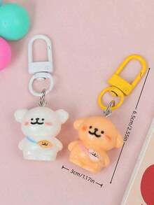 2pcs Premium Personalized Couple Keychain, Suitable, Mother's Day, New Year, Birthday, Back To School, Party Gifts - Multicolor - View 11