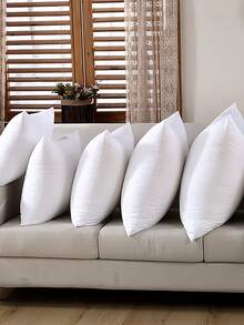 1pc/2pcs White Pillow Insert, Cushion Insert, Non-Woven Fabric European Style Cushion Core, Square Sofa Back Cushion Core, Suitable For Living Room Sofa, Bedroom Headboard Decor, Car Seat And Christmas Decoration - White - View 3