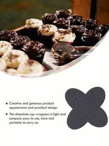 50 piezas Tazas de chocolate multiusos, Forros de papel para trufas de chocolate, Tapetes para tazas de chocolate, Tazas para dulces y postres, Bandejas plegables de papel, Forros de papel, Tarjetas creativas para sostener tazas de chocolate, Adecuadas para chocolates, muffins, cupcakes o mini bocadillos, Fines decorativos, Adecuadas para bodas, cumpleaños, fiestas, vacaciones, aniversarios - Multicolor - Ver 3