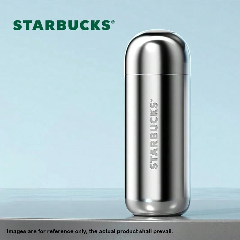 Starbucks Sparkling Meteor Design Silver Insulated Mug, 360ml. Crafted With Meticulous Attention To Detail, Featuring A Streamlined Body, High-Quality Stainless Steel, Long-Lasting Temperature Control, Wide Mouth For Easy Cleaning, And Convenient Drinking. Silver Color.