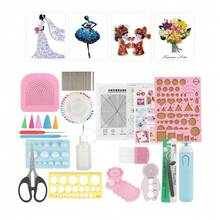 24Pcs DIY Quilling Paper Slotted Tools Sets Art Craft Decoration(color random) - Multicolor - Ver 3