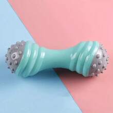 1pc Colorblock Dumbbell Dog Toy, Teeth Cleaning & Chewing Toy For Small Dogs - Multicolor - View 6