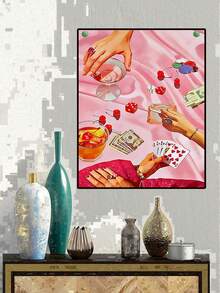 Pink Diamond Art Kits For Adults Beginner,DIY Modern Diamond Painting 5D Round Full Drill Diamond Dots Gem Art Crafts With Tools,Funny Crafts For Home Wall Decor&Gift- - Multicolor - View 3