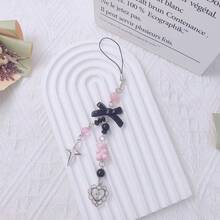 1-4PCS Cute Phone Charms Aesthetic Y2K Cell Phone Charms Strap Strawberry Butterfly Star PhoneCharm Y2K Accessories For Bag Keychain  Camera Pendants Decor - 1x粉紅熊 - 查看 4