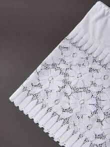 4pcs Plus Size Women Floral Lace High Waist Sexy Panties