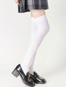 1-2 Pairs Over-The-Knee Socks For Women, Thigh High Socks With Silicone Non-Slip Grip, Comfortable Knee High Socks For Spring, Autumn, Winter - Multicolor - View 5