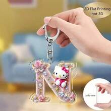 26个时尚卡通猫亚克力英文字母吊坠，适用于包包挂饰、钥匙扣，可作节日礼物、生日礼物、奖励礼物、商务礼物、促销礼物、会议礼物、福利礼物、节日礼物、表彰礼物、公关礼物等。 - 彩色 - 查看 24