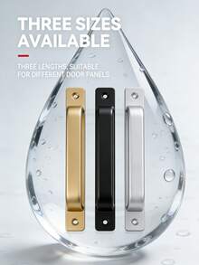 2pcs Gold, Silver, Black Aluminum Alloy Cabinet/Drawer/Door/Window Pull Handles, Home Hardware With Screws For Easy Installation - Multicolor - View 3