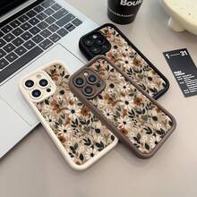 Compatível com iPhone 16 e 15 Pro Max Plus 14 13 12 11 X XR, capa de telemóvel em silicone macio com padrão de design floral, resistente, durável, à prova de choques e anti-arranhões, presente para raparigas e mulheres, adequada para iPhone 17 Air - Preto - Ver 2