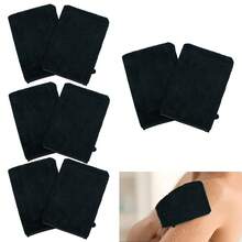 沐浴去角质手套，带挂环的身体去角质手套，用于沐浴、面部水疗、洗手、深层清洁去除死皮的磨砂去角质手套，男女通用