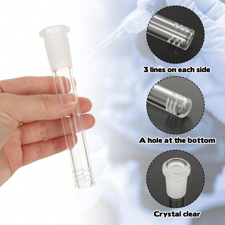 1pc 12.5cm Length High Borosilicate Glass Tube, Handmade And Reusable