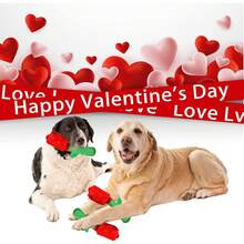 Rose Flower Dog Puzzle Toy, Plush Valentine's Day Dog Toy With Squeaky Sniff Mat, Stuffed Rose Flower Dog Toy, Valentine's Gift, Suitable For Puppies, Small, Medium, Large Dogs - Multicolor - View 9