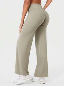 YEOREO Workout Leggings Womens No Front Seam Straight Leggings 29" High Waist Buttery Eddiy Gym Yoga Pants Summer Leggings For Women - 淺沙 - 查看 3