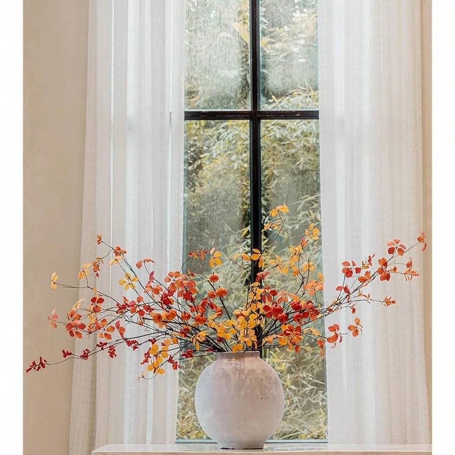 Artificial Flowers With Greenery Stems Faux Plants Indoor Branches For Tall Vase Ultra-Realistic, 14 Pcs Wedding Centerpieces, Home Decor & DIY Bouquets - 福運葉莓 - 查看 1