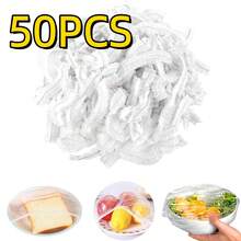 50/100/200pcs Plastic Food Covers, Food Storage Packaging, Elastic Lids Suitable For Bowls, Plates, Refrigerator, Picnic - Multicolor - View 11