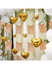 10pcs/Set Bride Riddle Game DIY Wedding Party Supplies, Includes 5 Game Cards And 5 White Pencils, Interactive Guessing Game For Guests And Wedding Decor, Fun Wedding Party Game Accessories - Multicolor - View 2