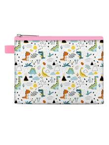 5.5" X 4.1" Dinosaur Coin Purse, Donut Zipper Wallet Pouch, Cute Dog Print, Oxford Cloth Durable Clutch, Easy To Clean Key Bag, Children's Gift, Perfect Birthday Gift