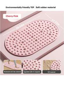 75*45厘米超长柔软硅胶足部按摩垫，超慢速跑步足部按摩垫，室内跑步机垫，可折叠，紫色、灰色、粉色可选，适用于跑步、健康按摩、健身、减肥、长时间坐姿