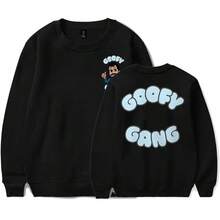 Nueva sudadera de cuello redondo Goofy Gang, sudaderas con estampado de Morgan Jay Singer, manga larga, ropa de calle unisex, suelta, para hombres y mujeres, pullover Gra - Negro - Ver 10