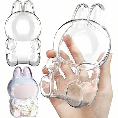 2026 New Protective Case, Sit-Able, Transparent PVC Portable Storage Box, Display Box Hard Shell Accessory (Doll Not Included)