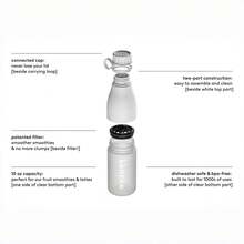 1/2/3个装便携式旅行水瓶 | 磨砂渐变时尚设计，带提手，防漏密封，轻便，适合户外/日常使用 - 白色 - 查看 5