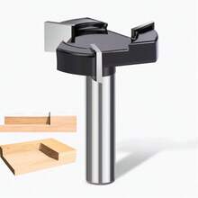 1/2" Shank CNC Waste Board Surface Planing Mill Cutter With 2" Cutting Diameter Flat Bottom Smooth Milling Cutter, Woodworking Planing Tool, 3-Flute Design - Multicolor - View 6