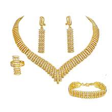 2026 Conjunto de Joias Elegante e Luxuoso de Alta Qualidade, Banhado a Ouro de Cobre, Colar, Brincos, Anéis, Pulseiras Femininas para Casamento e Festa, Acessórios de Joias Requintados e Estilosos para Uso Diário, Presentes de Aniversário - Conjunto de joias - Visão 14