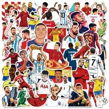 50pcs Soccer/Football Trading Cards, DIY Personalized Idol Merchandise Gift For Friends Birthday, Sticker Collection, Decorative Accessories, Small Gifts, Christmas Gifts, Collectibles - Multicolor - View 4