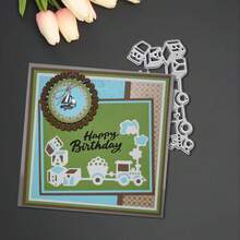 Creative Train Metal Cutting Dies, DIY Scrapbooking Album And Embossing Stencil, Greeting Card Making Tool, Card Paper Cutting Crafts ,Gift Card Making Template Die Cuts.